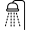 Salle de bain avec douche – linge de toilettes fournis